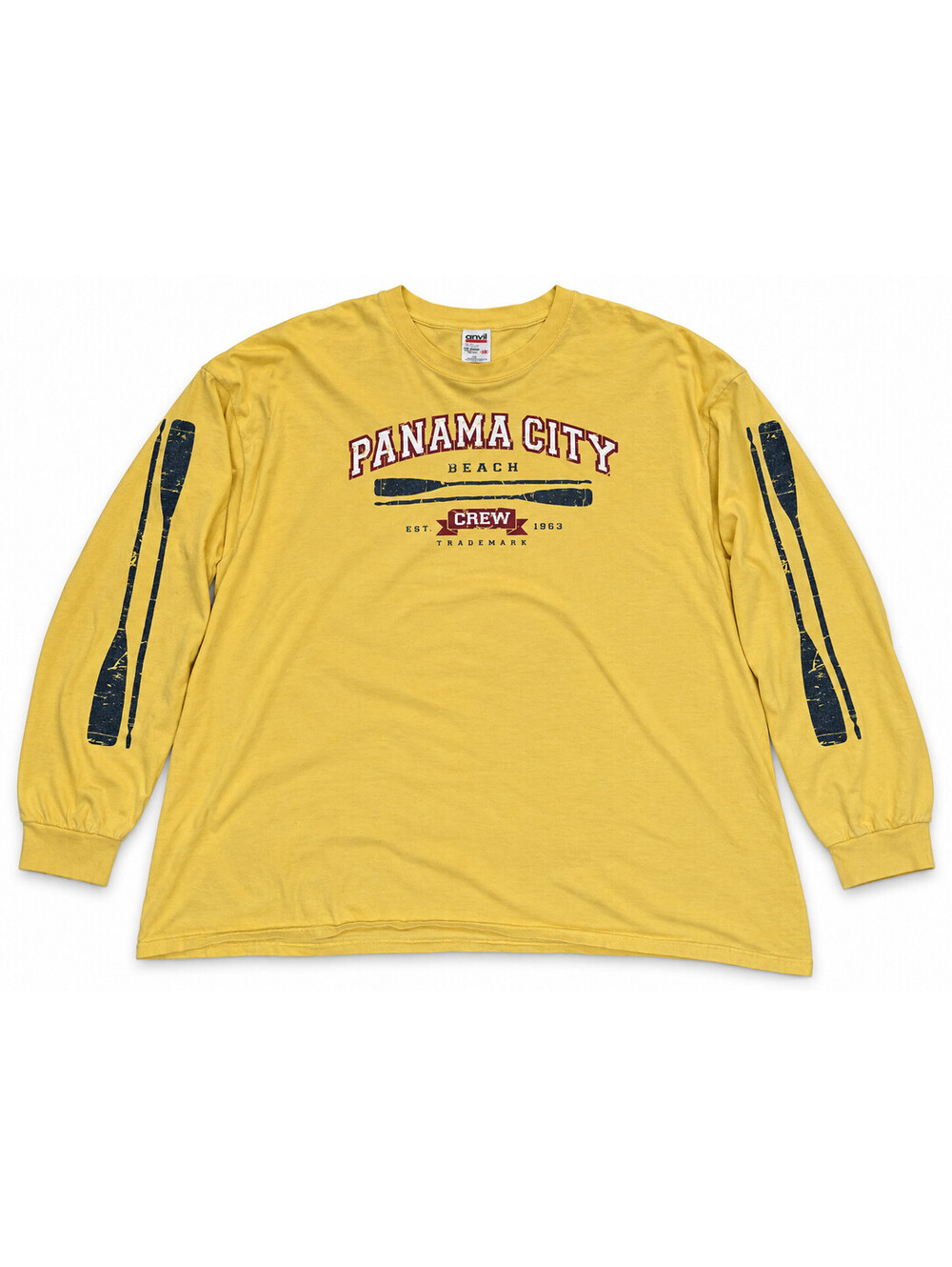 Vintage Y2K Panama City Beach Crew Shirt Mens 2X Anvil Long Sleeve The Strip